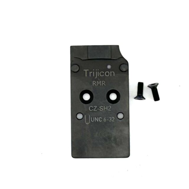 A CZUB OPTIC READY PLATE SHADOW 2 RMR with two screws is shown on a white background.