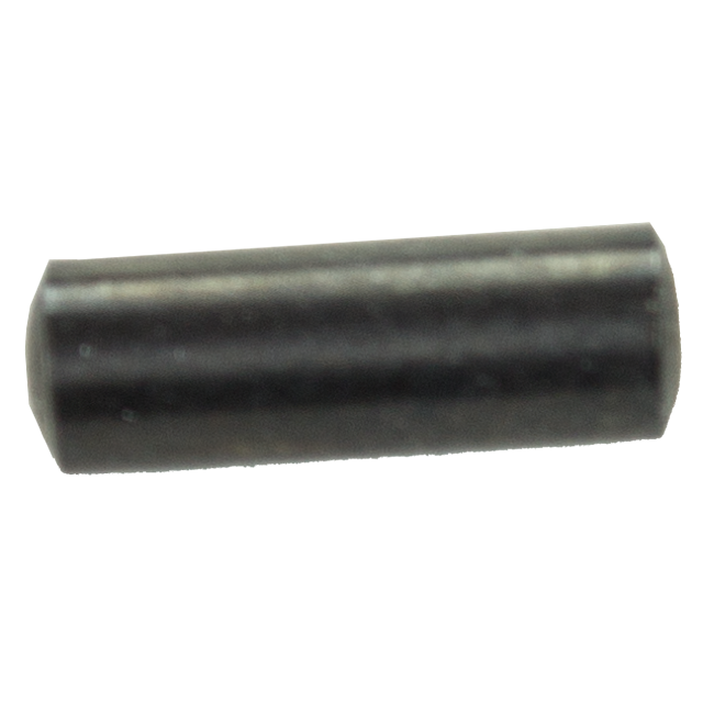 A TRIGGER BAR PIN P-10, cylindrical and metallic, rests horizontally against a plain white background. Its surface is smooth and slightly reflective.
