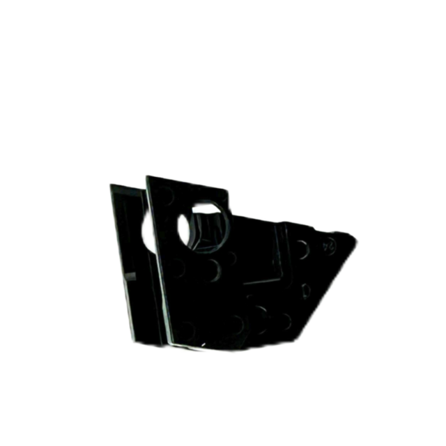 The NOCTURNE REAR BLOCK is a black metal bracket with holes and a cutout, shown at an angle against a plain white background.