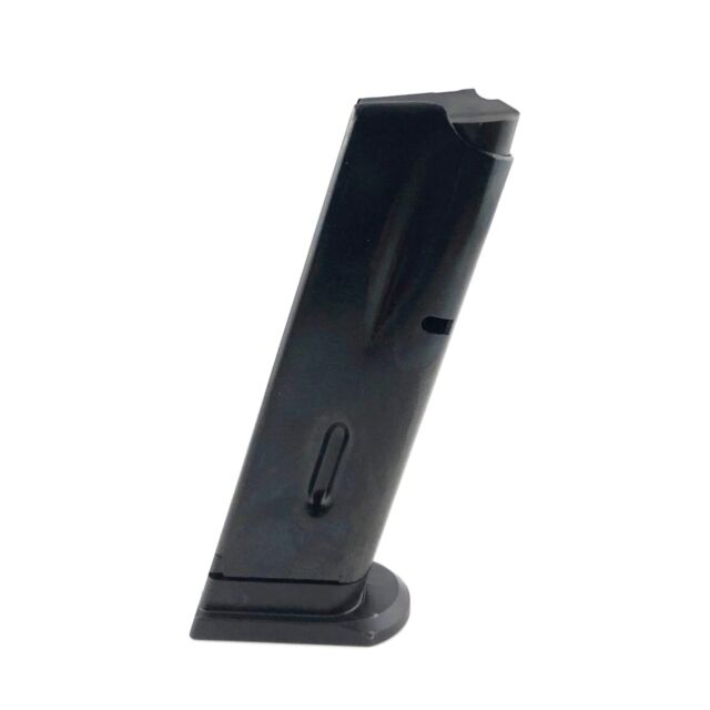 A CZ MAG 75 COMPACT 9MM 10RD magazine standing upright against a white background.