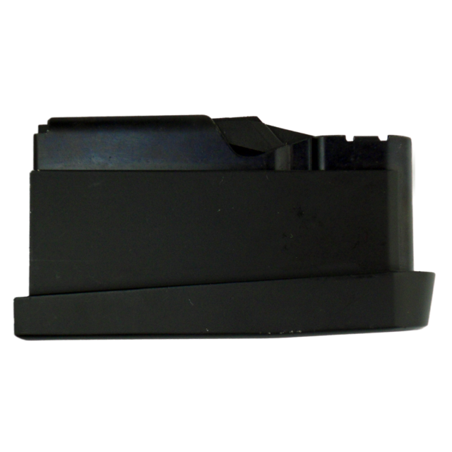 Close-up of a black MAG CZ 550 .300 WM 3RD, designed for compatibility with the CZ 550, lying on its side against a white background.