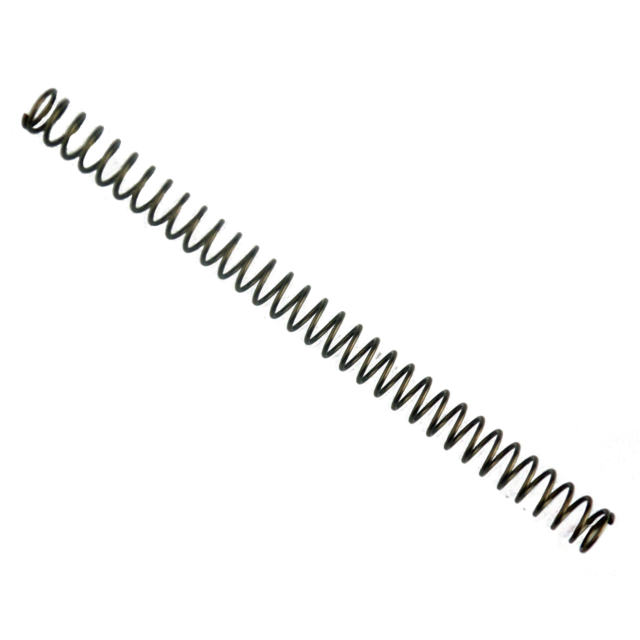 A detailed image of the 11LB RECOIL SPRING 75/85 FULL SIZE showcased on a white background, stretching diagonally from the bottom left to the top right corner of the frame. The spring features tight, evenly spaced coils that mirror the intricate design ch