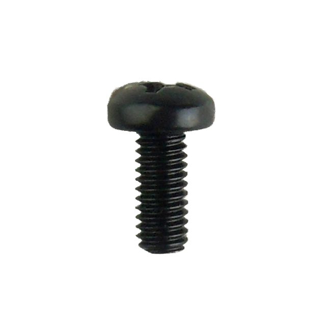 A detailed image of the GRIP SCREW 75/85/97/83/DWX FULL SIZE, showcasing its black color, round head, and Phillips drive. The screw is depicted with a threaded shaft and slightly domed head against a plain white background.
