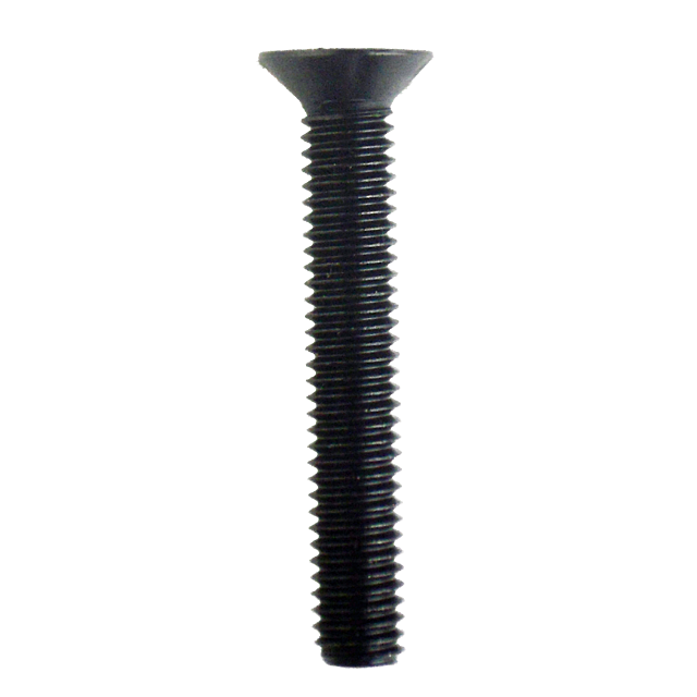 Illustration of the 455 REAR ACTION SCREW, featuring a black metal screw with a flat head and threaded body, on a white background.