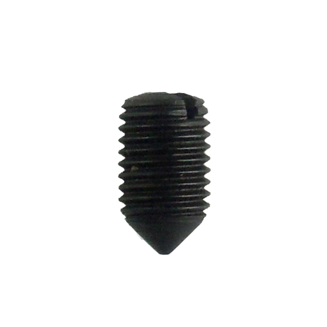 Close-up of the Rear Sight Windage Screw 452, a black metal threaded screw with a pointed tip designed for fastening objects together. This type of screw is commonly used in rear sights and is shown against a plain white background.