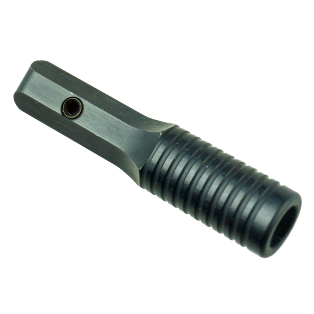 A close-up of a black metal tool component, labeled as the SLIDE RACKER FOR TS/CZECHMATE ONLY, showcasing a cylindrical, ribbed grip and a flat, elongated section with a small hole near the tip.